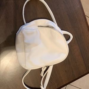 Miniature backpack, white